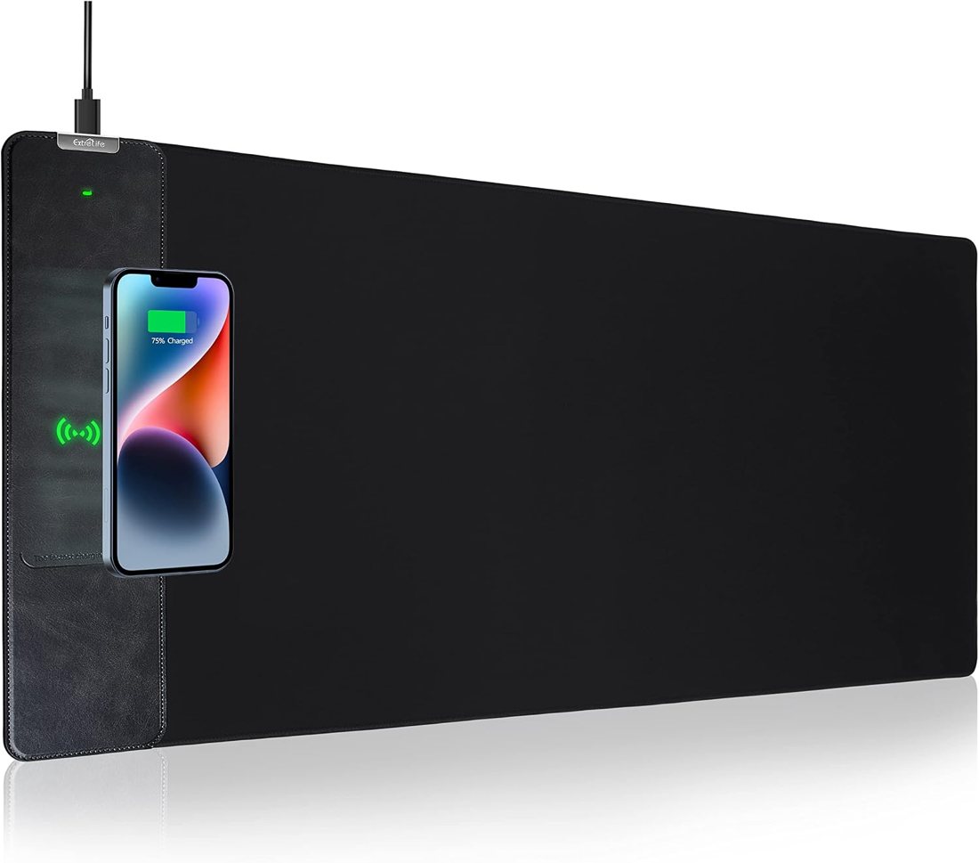 ExtreLife Wireless Charging Mouse Pad, Carbon