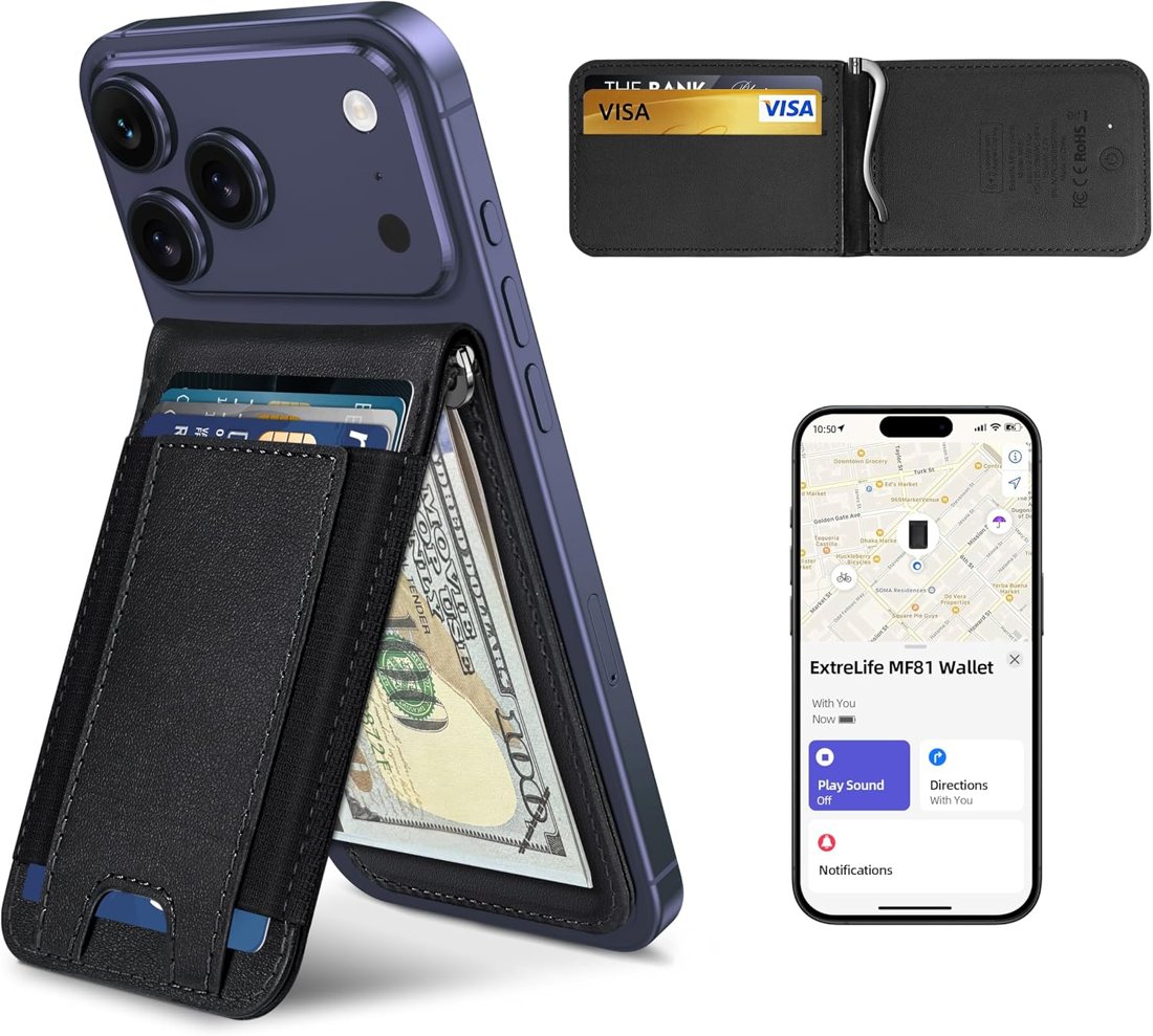 ExtreLife Find My Wallet with Money Clip